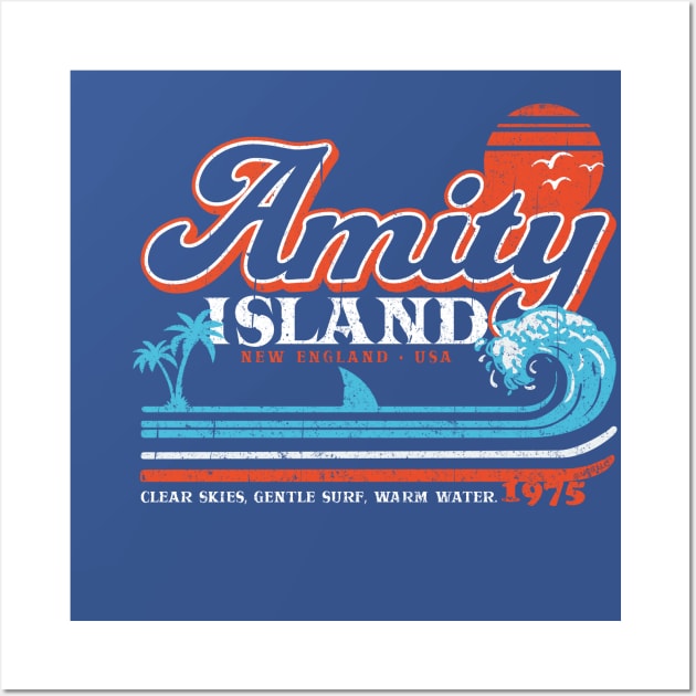 Amity Island Retro (Universal © UCS LLC) Wall Art by Alema Art